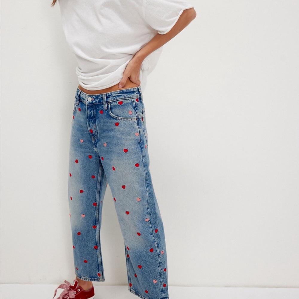 NWOT Free People: Deep Trance Boyfriend Jeans Be Mine Limited Edition (SOLD OUT)